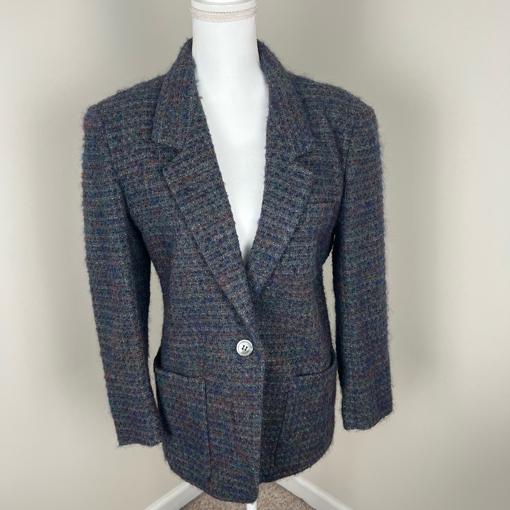 Liz Claiborne Multicolor Tweed Blazer